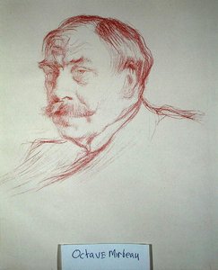 Octave Mirbeau (1848-1917) 1901 (czerwona kreda na papierze)
