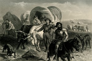 „Emigranci przechodzą przez równiny”, c1869, 1874. autorstwa Henry Bryan Hall Jr.