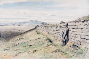 Cockmount Hill (ołówek, toaleta i gwasz na papierze, na kartonie) autorstwa Henry Burdon Richardson