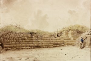 Zagrody, ok. 1848 (ołówek i akwarela na papierze)
