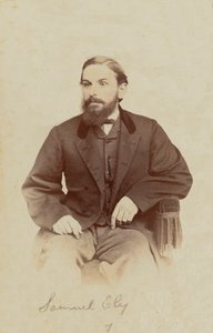 Carte-de-visite portret Samuela Ely, 1862-1869. autorstwa Henry C. Phillips