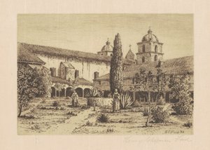 Ogród, Misja Santa Barbara, 1888.