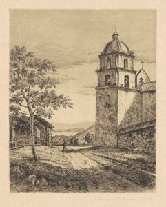 Misja Santa Barbara, Patrząc na południe, 1888.