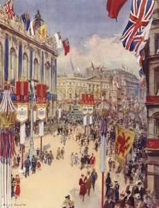 Piccadilly Circus, Londyn (kolor lito)