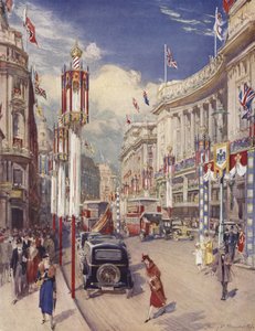 Regent Street w kierunku Oxford Circus, Londyn (kolor lito)