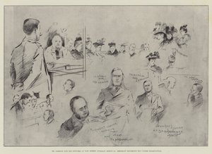 Dr Jameson i jego oficerowie na Bow Street, wtorek, 10 marca, sierżant Drummond Hay poddawany badaniu autorstwa Henry Charles Seppings Wright
