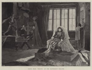 Scena z Trilby, w teatrze Haymarket autorstwa Henry Charles Seppings Wright