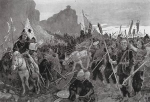 Żołnierze z "bitami" w ustach (litografia) autorstwa Henry Charles Seppings Wright