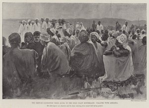 Brytyjska wyprawa z Akry do Gold Coast Hinterland, Palaver z Amrahia autorstwa Henry Charles Seppings Wright
