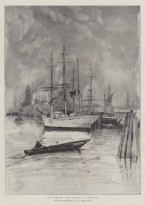 Strajk w Hamburgu, bezczynny port autorstwa Henry Charles Seppings Wright