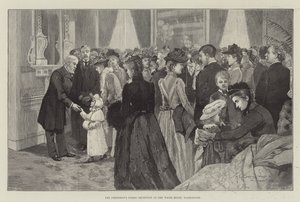 Publiczne przyjęcie prezydenta w Białym Domu w Waszyngtonie autorstwa Henry Charles Seppings Wright