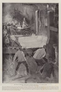 Królowa w Sheffield, Jej Wysokość jest świadkiem toczenia się płyty pancernej autorstwa Henry Charles Seppings Wright