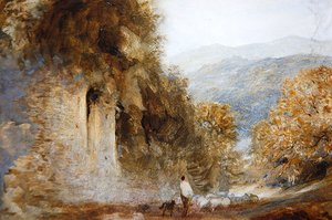 Pejzaż romantyczny, ok.1849 (akwarela na papierze)