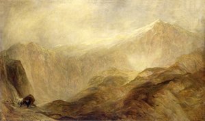Snowdon (olej na płótnie) autorstwa Henry Clarence Whaite