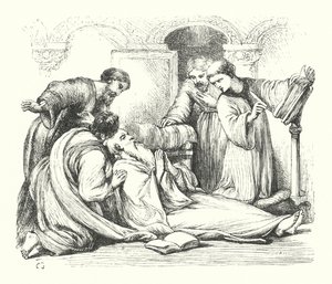 Śmierć Czcigodnego Bedy (rycina)