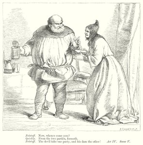 Wesołe kumoszki z Windsoru (rycina) autorstwa Henry Courtney (after) Selous