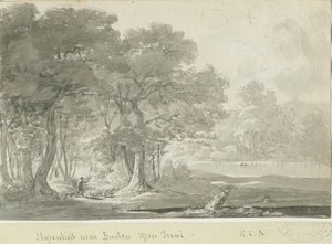 Burton-uponTrent - Stapenhill: rysunek w sepii, nd [1788-1855] (rysunek) autorstwa Henry Curzon Allport