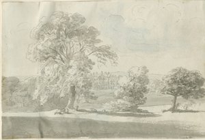 Shenstone - Little Aston Hall: rysunek długopisem i praniem, bd [1788-1855] (rysunek)