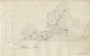 Kościół Stonnall: rysunek piórem, 20 czerwca 1813
