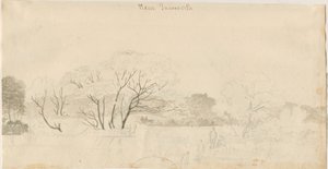 Tamworth - Widok odległy: rysunek ołówkiem, bd [1788-1855] (rysunek)