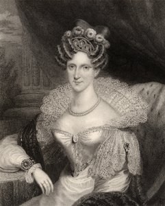 Księżniczka Adelajda Saxe-Coburg Meiningen, rycina H.R. Cooka (fl.1813-47), z "Narodowej Galerii Portretów, tom IV", wydana ok. 1835