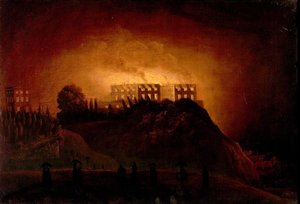 Pożar zamku Nottingham, 10 października 1831, połowa XIX wieku