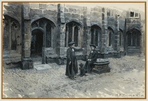 Dziedziniec uniwersytecki Chethama autorstwa Henry Edward Tidmarsh