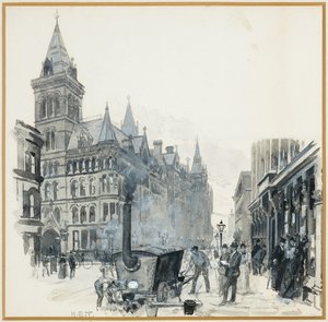 Corporation Road Making, Princess Street ja Town Hallpolish autorstwa Henry Edward Tidmarsh