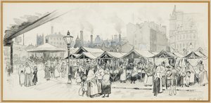 Rynek żelaza płaskiego, Salford autorstwa Henry Edward Tidmarsh