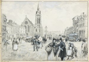 Nowy Krzyż i kościół św. Pawła autorstwa Henry Edward Tidmarsh