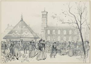 Sobotnie popołudnie w Ardwick Green autorstwa Henry Edward Tidmarsh