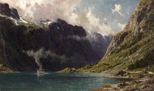 Naeroyfjord, Norwegia, 1902 autorstwa Henry Enfield