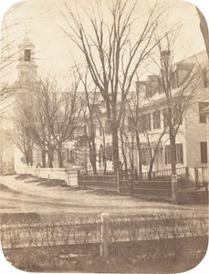 Dartmouth College Church, dom profesora Clementa Longa, prezydenta Nathana..., c. 1858. autorstwa Henry F Herbert