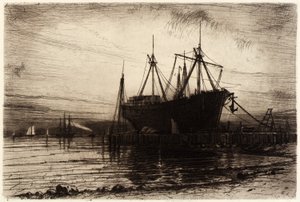Zachód słońca, zatoka Gowanus autorstwa Henry Farrer