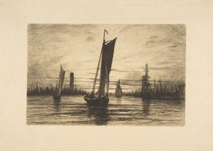 Zachód słońca nad East River, 1879.