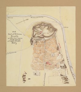 Stary Fort Sehwan, Sindh (tusz i akwarela na papierze)