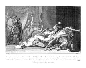 Próba egzorcyzmowania złych duchów opętających pacjenta w szpitalu San Spirito w Rzymie, 1792 autorstwa Johann Heinrich Füssli