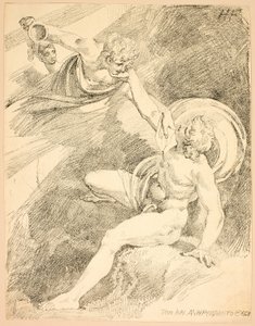 Niebiański Ganimedes, płyta XV z drugiego numeru Okazy poliautografii autorstwa Johann Heinrich Füssli