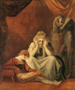 „Tu siedzę i smutek”, Akt II Scena I „Króla Jana” Williama Szekspira (1564-1616) 1783 autorstwa Johann Heinrich Füssli