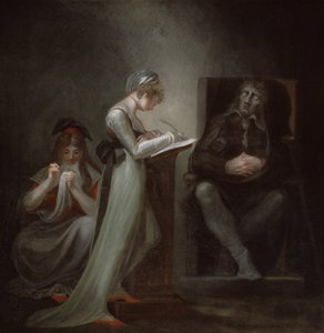 Milton dyktuje swojej córce, 1794 autorstwa Johann Heinrich Füssli