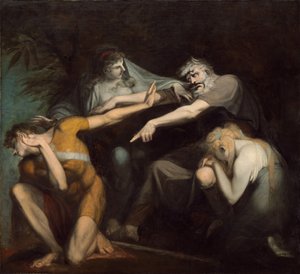 Edyp przeklinający swojego syna Polynices, 1786. autorstwa Johann Heinrich Füssli
