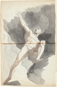 Szatan przeciwstawia się mocom niebios autorstwa Johann Heinrich Füssli