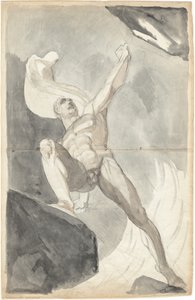 Szatan przeciwstawia się mocom niebios autorstwa Johann Heinrich Füssli