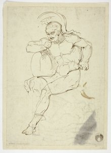 Siedzący wojownik (recto); kroczący wojownik (verso)
