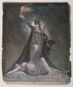 Studium dla inkwizycji, ilustracja do Columbiad autorstwa Johann Heinrich Füssli
