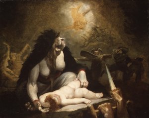 Nocna wiedźma odwiedzająca wiedźmy z Laponii, 1796.