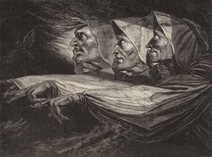 Czarownice w Makbecie autorstwa Johann Heinrich Füssli