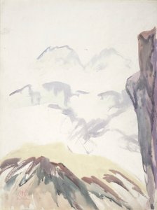 Studium górskie (akwarela na papierze) autorstwa Henry George Keller