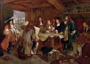Rada Wojenna - Wilhelm, książę Orański i jego pomocnicy po wylądowaniu w Torbay, 5 listopada 1688