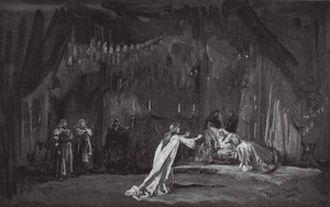 Scena z Króla Leara (litografia) autorstwa Henry Hawes Craven Green
